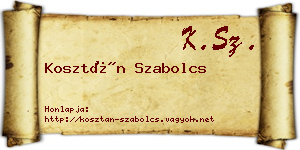 Kosztán Szabolcs névjegykártya